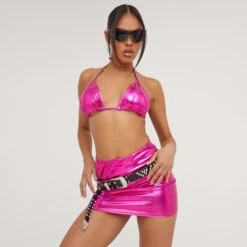EGO Mini Bodycon Skirt In Pink Metallic -Sperrryego Store 02 05 23 jul93393 sq