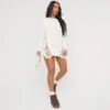 EGO Long Sleeve Distressed Detail Jumper Dress In Cream Knit -Sperrryego Store 05 01 23 ming41209 sq