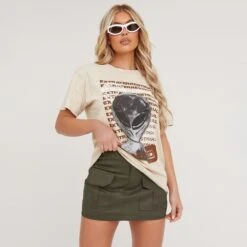 EGO Oversized 'Extra-Terrestrial' Graphic T-Shirt In Nude Acid Wash -Sperrryego Store 06 02 23 emily53378 s