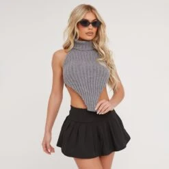 EGO Pleated Mini Skirt In Black -Sperrryego Store 06 02 23 emily53977 s