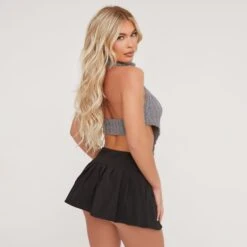 EGO Pleated Mini Skirt In Black -Sperrryego Store 06 02 23 emily53983 s