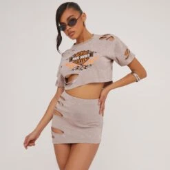 EGO Distressed Detail Mini Bodycon Skirt In Brown Acid Wash -Sperrryego Store 06 06 23 jul111821 s