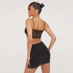 EGO Strappy Lace Trim Detail Bralet In Black Slinky -Sperrryego Store 06 07 23 jul80816 sq