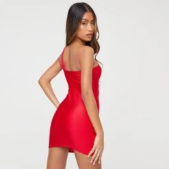 EGO One Shoulder Cut Out Detail Mini Bodycon Dress In Red Slinky 11 EGO One Shoulder Cut Out Detail Mini Bodycon Dress In Red Slinky -Sperrryego Store 06 12 22 unya33268 copy