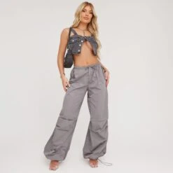 EGO Square Neck Button Pocket Detail Corset Top In Washed Black Denim -Sperrryego Store 13 04 23 em84607 sq