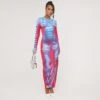 EGO Long Sleeve Body Print Maxi Dress In Pink Multi -Sperrryego Store 14 03 23 ming68251 sq