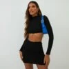 EGO High Neck Long Sleeve Lettuce Frill Detail Crop Top In Black Ribbed 2 EGO High Neck Long Sleeve Lettuce Frill Detail Crop Top In Black Ribbed -Sperrryego Store 15 09 22 noara 18441 copy