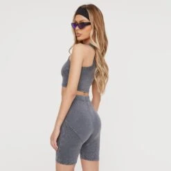 EGO Lace Up Toggle Detail Racer Crop Top In Grey Acid Wash Ribbed -Sperrryego Store 15 12 2237085 copy