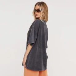 EGO Oversized 'Paradise' Graphic T-Shirt In Charcoal Acid Wash -Sperrryego Store 15 12 2237190 copy