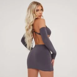 EGO Halterneck Cut Out Ring Detail Open Back Mini Bodycon Dress With Sleeves In Charcoal Slinky 9 EGO Halterneck Cut Out Ring Detail Open Back Mini Bodycon Dress With Sleeves In Charcoal Slinky -Sperrryego Store 16 02 23 emily59697 s