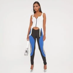 EGO Square Neck Zip Front Suspender Strap Crop Top In White Ribbed -Sperrryego Store 17 01 23 pam46473 s