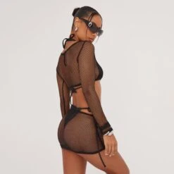 EGO Micro Mini Bodycon Skirt In Black Fishnet -Sperrryego Store 23 05 23 ming103707 s