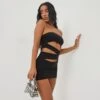 EGO Strapless Cut Out Detail Mini Bodycon Dress In Black Slinky 1 EGO Strapless Cut Out Detail Mini Bodycon Dress In Black Slinky -Sperrryego Store 30 05 22 ming7334 square