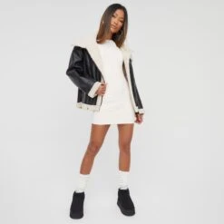 EGO Sleeveless Super Stretch Racer Mini Bodycon Dress In Cream -Sperrryego Store clh312 13 12 22 unya35110 s 5 2